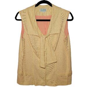 Vintage Bette of California Yellow Sleeveless Vest Custom Match Mates Old Money